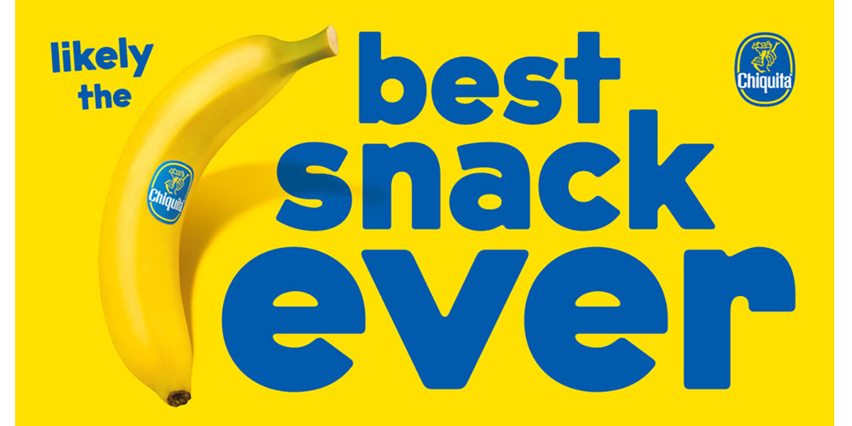Chiquita lancia la nuova campagna “Likely The Best Snack Ever”